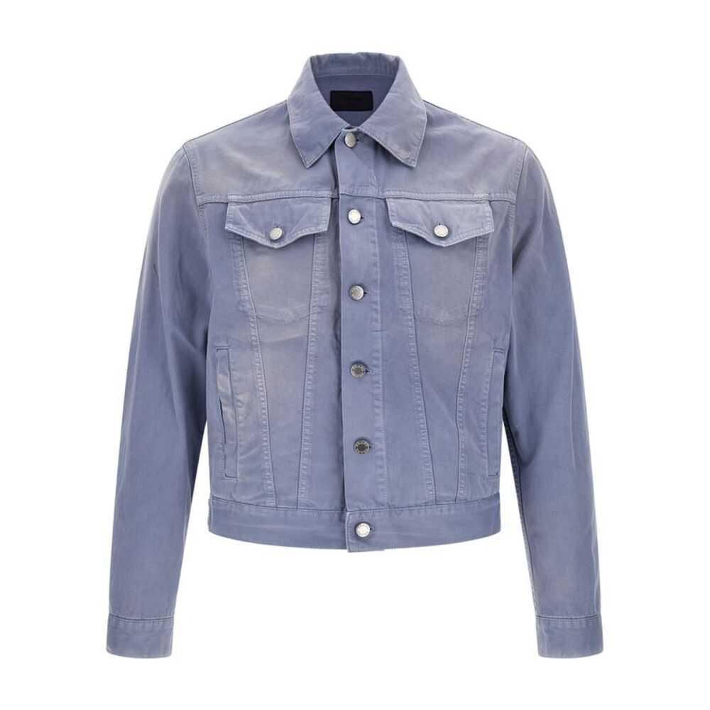 Prada Blue Cotton Denim Men's Jacket